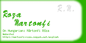 roza martonfi business card