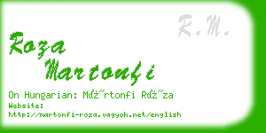 roza martonfi business card